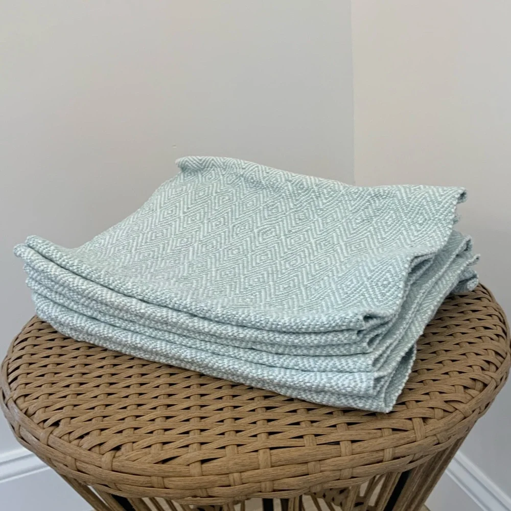 Blue and White Cloth Placemat set of six 6
